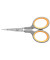 Silhouettenschere TITANIUM Super, Edelstahl, rostfrei, titanbeschichtet, 10cm, grau-gelb