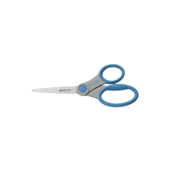 4027521307704 - Büroschere Microban Softgrip Edelstahl rostfrei 18cm grau-blau 4027521307704 Westcott