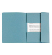 Jurismappe 81700BL, A4 blau Recyclingkarton 250g, mit 3 Einschlagklappen
