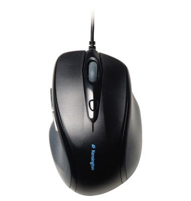 PC-Maus Pro Fit K72369EU, 5 Tasten, mit Kabel, USB-Kabel, Rechtshänder, optisch, schwarz