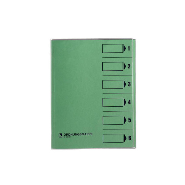 9003261580404 - Reyher - Ordnungsmappe din A4 250g m² Farbe grün 6 Fächer din A4 250g m² Farbe grün 6 Fächer