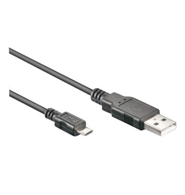 Micro USB 2.0-Anschlusskabel 3,0 m schwarz