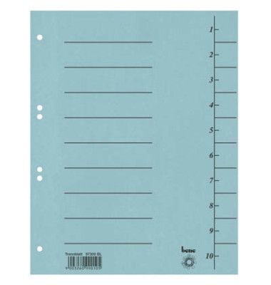 Trennblätter 97300BL A4 blau 250g 