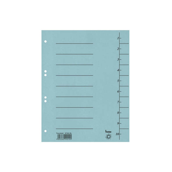 9003260990174 - Trennblätter 97300BL A4 blau 250g Recyclingkarton 9003260990174 100 Stück