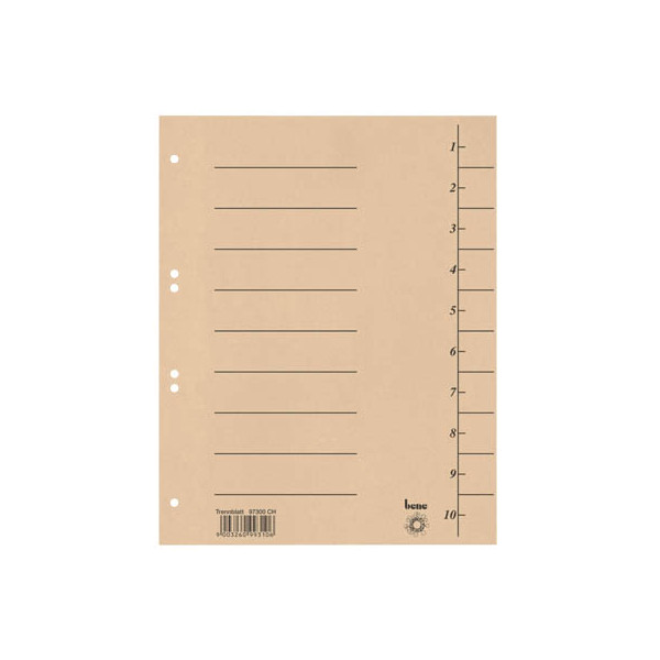 9003260993175 - Trennblätter 97300CH A4 chamois 250g Recyclingkarton 9003260993175 100 Stück