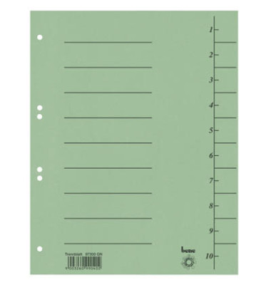 Trennblätter 97300GN A4 grün 250g 