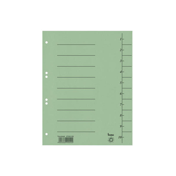 9003260990471 - Trennblätter 97300GN A4 grün 250g Recyclingkarton 9003260990471 100 Stück