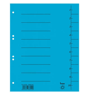 Trennblätter 98300BL A4 blau 210g 