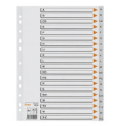 Kunststoffregister 93208, A bis Z, A4, 120µm, graue Taben, 21-teilig