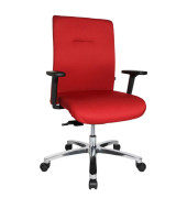 Bürostuhl Big Star 10, rot / silber, mit Armlehnen, bis 150kg