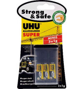 Alleskleber Super Strong & Safe MINIS 3x1g/44305 Blisterkarte.
