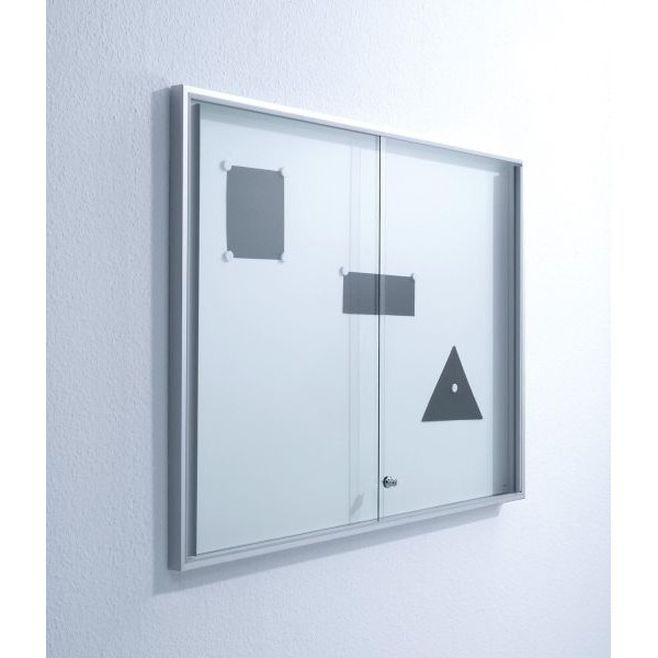 4016058800000 - Schaukasten Index V5 8 x A4 Metallrückwand weiß silber magnetisch 4016058800000 BST