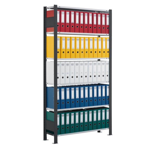 4058255034451 - Grundsteckregal 1000 x 300 x 2000 cm schwarz 6 Fachböden 4058255034451 SCHULTE 4058255034451 - Grundsteckregal 1000 x 300 x 2000 cm schwarz 6 Fachböden 4058255034451 SCHULTE