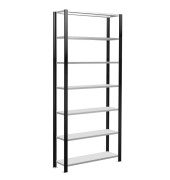 Grundsteckregal 100,0 x 30,0 x 230,0 cm schwarz 7 Fachböden