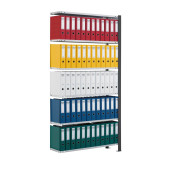 Anbau-Steckregal 100,0 x 30,0 x 200,0 cm schwarz 6 Fachböden