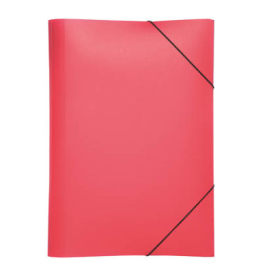 Eckspannmappe Lucy Trend 21613-03, A4 rot Polypropylen 80g, mit 3 Einschlagklappen