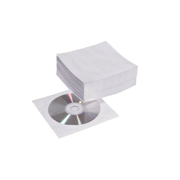 4260057123022 - CD- DVD-Papierhüllen wiederverschließbar Sichtfenster weiß 50 Stück 4260057123022 - CD- DVD-Papierhüllen wiederverschließbar Sichtfenster weiß 50 Stück