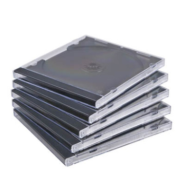 Jewel Cases schwarz-transparent für 1 CD
