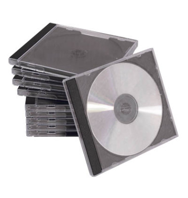 Jewel Cases schwarz-transparent für 2 CDs