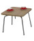 Beistelltisch Hello HELLO TABLE MA CR TA, 46cm (H), 55x55cm (BxT), quadratisch, tabac / silber