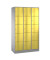 Schließfachschrank Resisto 8570-372, Metall, 3 Abteile mit 15 Fächern, abschließbar, 115x195cm (BxH), gelb