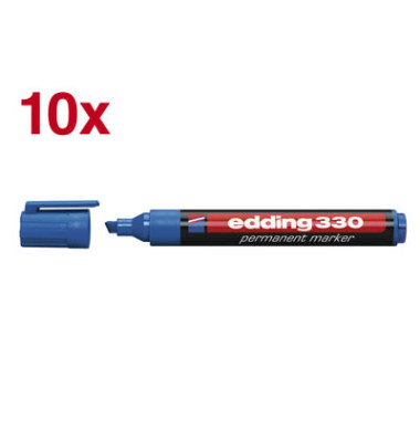 Permanentmarker 330, 4-330003, Pack, blau, 1-5mm Keilspitze