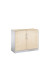 Aktenschrank Asisto 141052-000/7035/DBS004, Holz/Stahl abschließbar, 2 OH, 100 x 91,5 x 43,5 cm, ahorn/lichtgrau