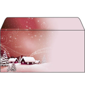 Weihnachtsumschl&auml;ge Weihnachtsdorf Silent Night DU033, Din Lang, 90g
