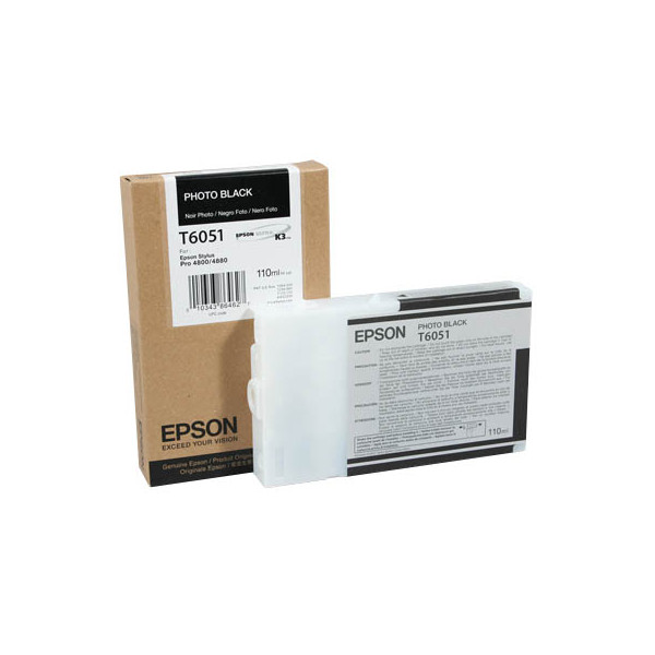 0010343864627 - T6051 - 110 ml - Photo schwarz - original - Tintenpatrone - für Stylus Pro 4800 Pro 4880 Pro 4880 AGFA