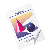 Briefblock 25967 Kugel und Kegel ungelocht, Kugel und Kegel, Lineatur 22 / kariert, A4, 80g, weiß, 50 Blatt