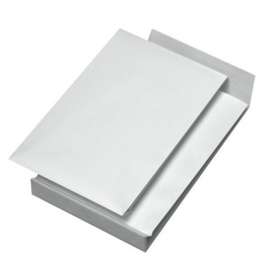 Faltentaschen BlessOf 30007072, B4, ohne Fenster, 40mm-Falte, haftklebend, 140g, weiß