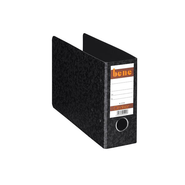 9003260050007 - Ordner No1 91900 A5 quer 75mm breit Karton Wolkenmarmor schwarz 9003260050007 Bene