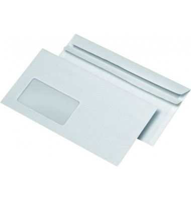 Briefumschläge 30006838 Din Lang mit Fenster selbstklebend 75g weiß 