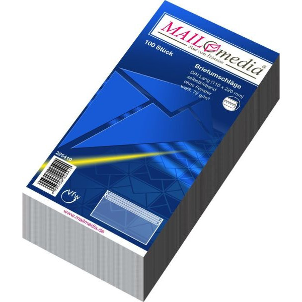 4003928225414 - Briefumschlag 30002388 Din Lang ohne Fenster selbstklebend 72g weiß 4003928225414 100 Stück