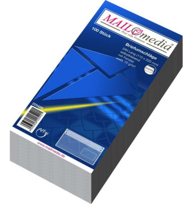 Briefumschlag 30002389, Din Lang, mit Fenster, selbstklebend, 75g, weiß