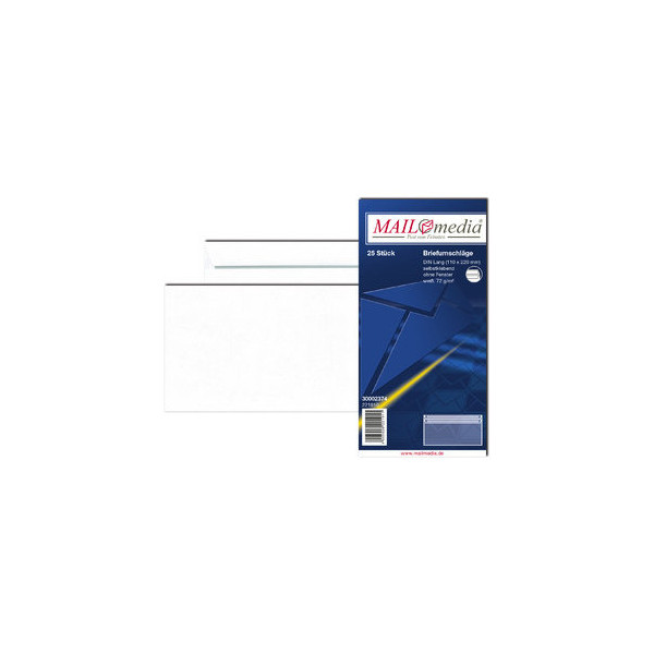 4003928221911 - Briefumschlag 30002374 Din Lang ohne Fenster selbstklebend 72g weiß 4003928221911 25 Stück