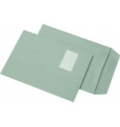 Versandtaschen, C4, mit Fenster, selbstklebend, 90g, grau