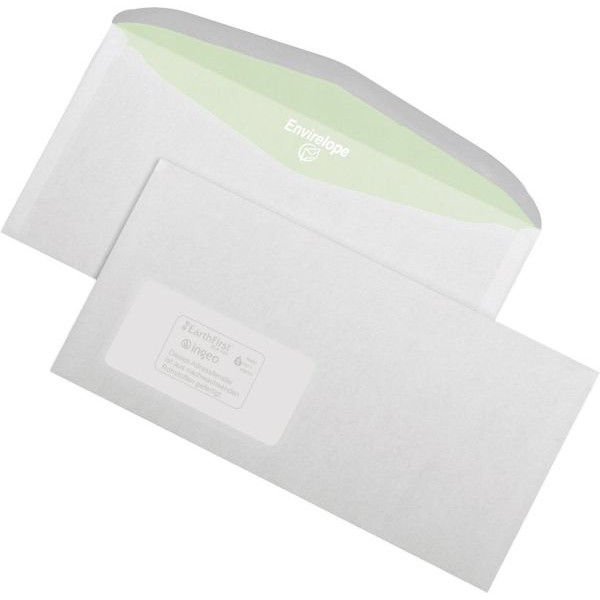 4003928202446 - Kuvertierhüllen Envirelope 30005402 Din Lang+ (C6 5) 229x114mm (BxH) mit Fenster nassklebend 80g weiß 4003928202446 1000 Stück