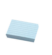 Karteikarten 100110259432393 blau A6 liniert 180g 