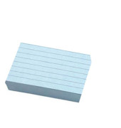 Karteikarten 100110259432450 blau A5 liniert 180g 