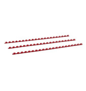 Plastikbinderücken 17060221 rot US-Teilung 21 Ringe auf A4 6mm