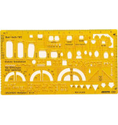 Kunststoff-Schablone Architekt Werkplan 1:50 5060 gelb-transparent