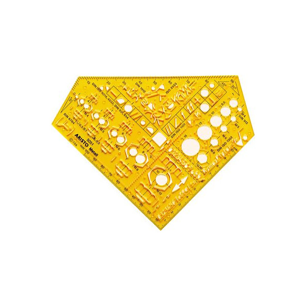 9003182050512 - Kunststoff-Schablone Metall 5051 gelb-transparent 9003182050512 Aristo