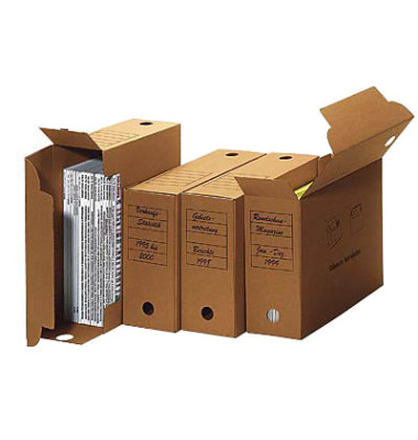 Archivbox 560K50, braun, innen 33,2x24,5x11,1cm, Karton Archivbox 560K50, braun, innen 33,2x24,5x11,1cm, Karton