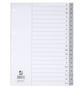 Kunststoffregister KF01817, A bis Z, A4, 120µm, graue Taben, 20-teilig