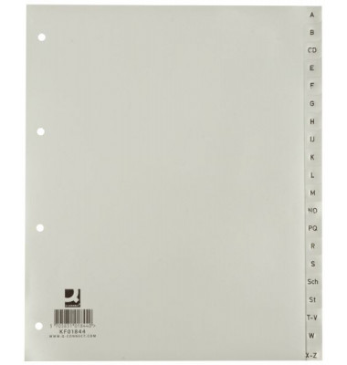 Kunststoffregister KF01844 A-Z A4+ 0,12mm graue Taben 20-teilig
