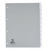 Kunststoffregister KF01853 blanko A4+ 0,12mm graue Fenstertabe zum wechseln 10-teilig