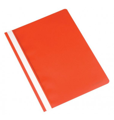 Schnellhefter Standard-Schnellhefter-Serie KF01455, A4, rot, Kunststoff, 80g, Vorderdeckel transparent