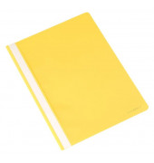 Schnellhefter KF01457, A4, gelb, Kunststoff, Vorderdeckel transparent