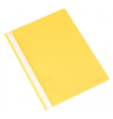 Schnellhefter Standard-Schnellhefter-Serie KF01457, A4, gelb, Kunststoff, 80g, Vorderdeckel transparent